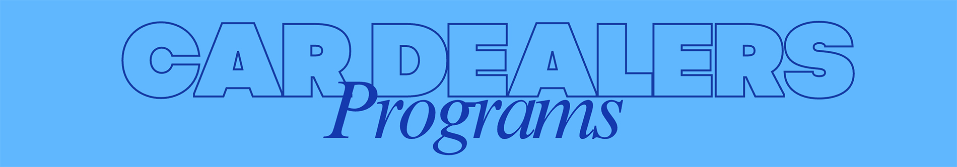 Car dealer program banner
