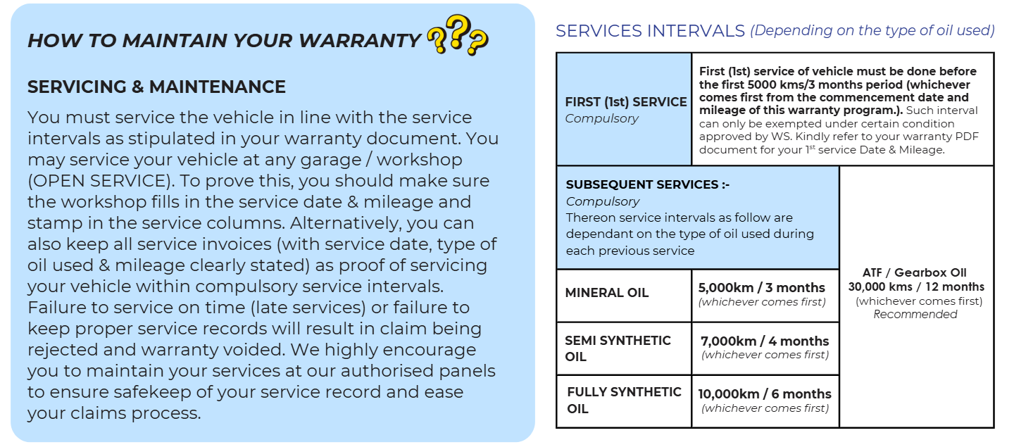 How to maintain your warranty